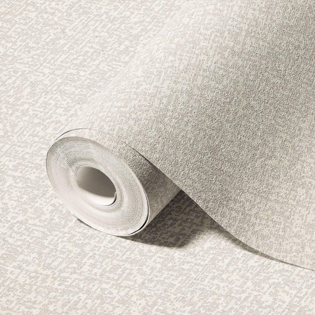 Modern Plain Design Wallpaper White Code 23109-1 - Image 1