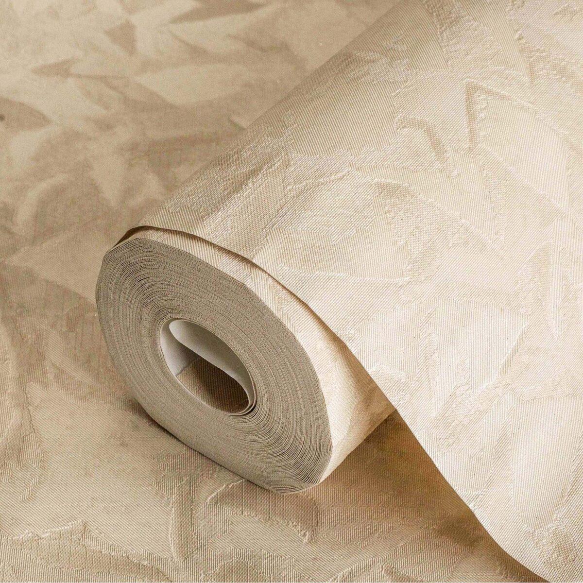 Abstract fabric folds inspired pattern wallpaper Beige Code 7806-2 - Image 1
