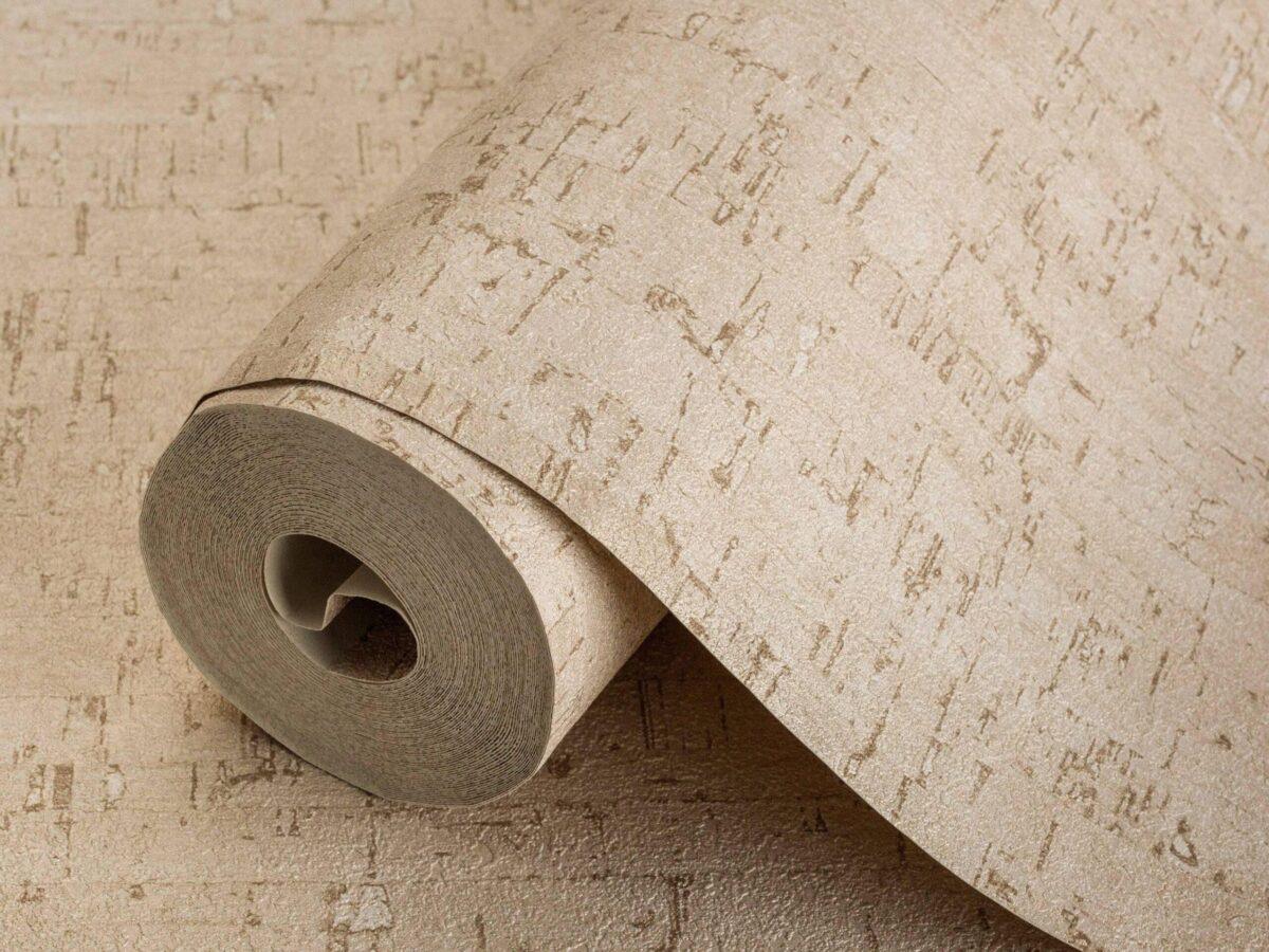 Cork Texture Inspired Modern Wallpaper Brown Code 3709-3 - Image 1
