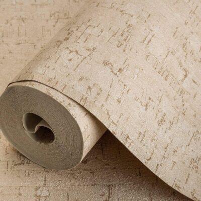 Cork Texture Inspired Modern Wallpaper Brown Code 3709-3