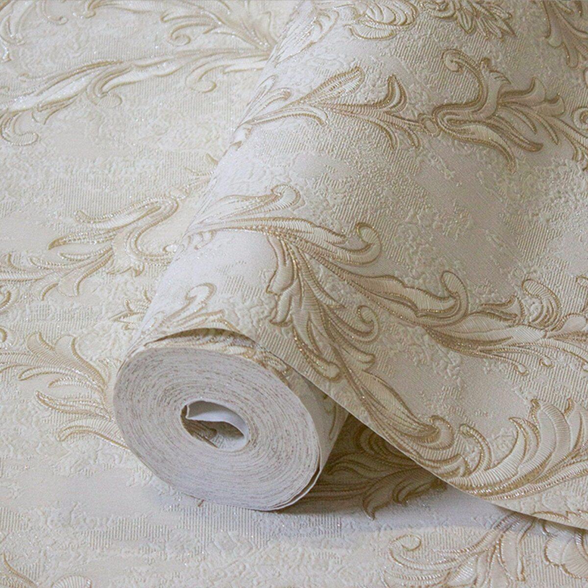 Damask Design Wallpaper Beige Code 1401-4 - Image 1