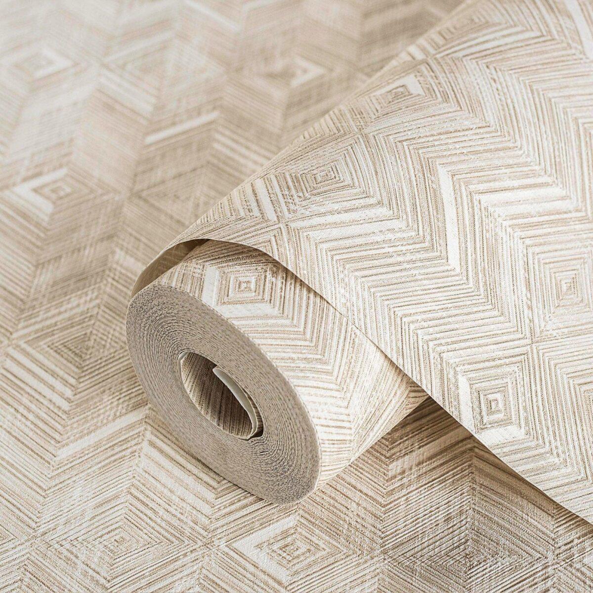 Geometric Design Wallpaper Yellow Code 1107-3 - Image 1