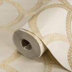 Simple waves ornament wallpaper Beige Code 7811-2