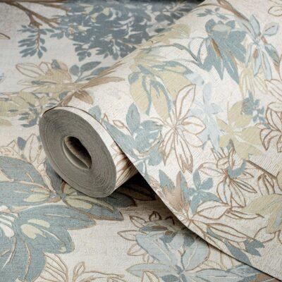Leaf Pattern Wallpaper Make Your Rooms Look Stylish, Beige Code 9907-3