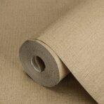 Natural Fabric Burlap Texture Wallpaper Brown Code 3707-5