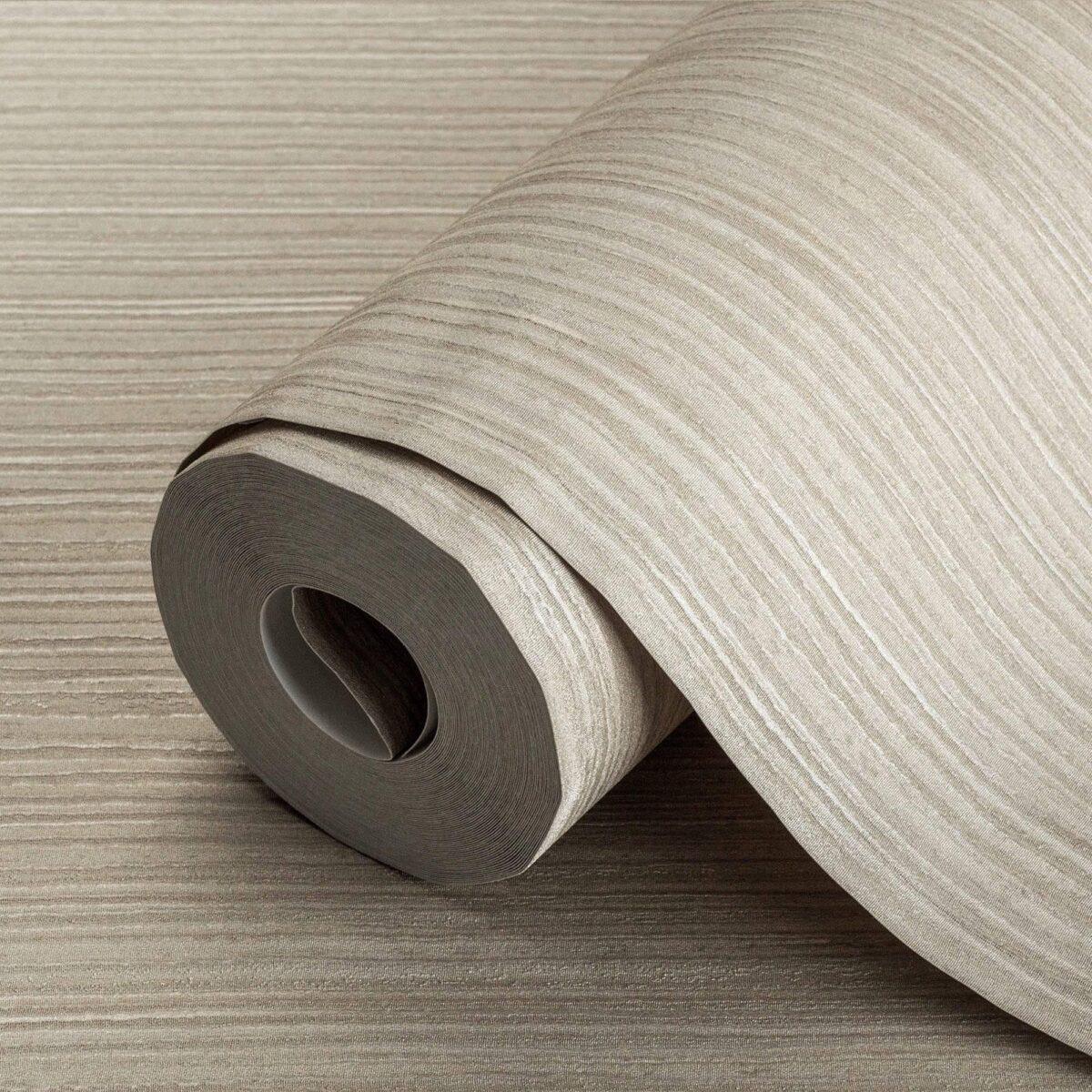 Striped Plain Wallpaper Dark Beige Code 9904-4 - Image 1