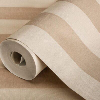 Striped Wallpaper Beige Code 3704-5