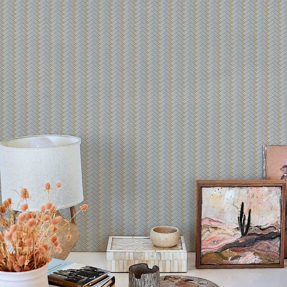 Modern Geometric Design Wallpaper Beige Code 23206-4 - Image 2