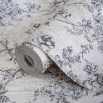 Floral Pattern Trend Wallpaper Black White Code 9914-1