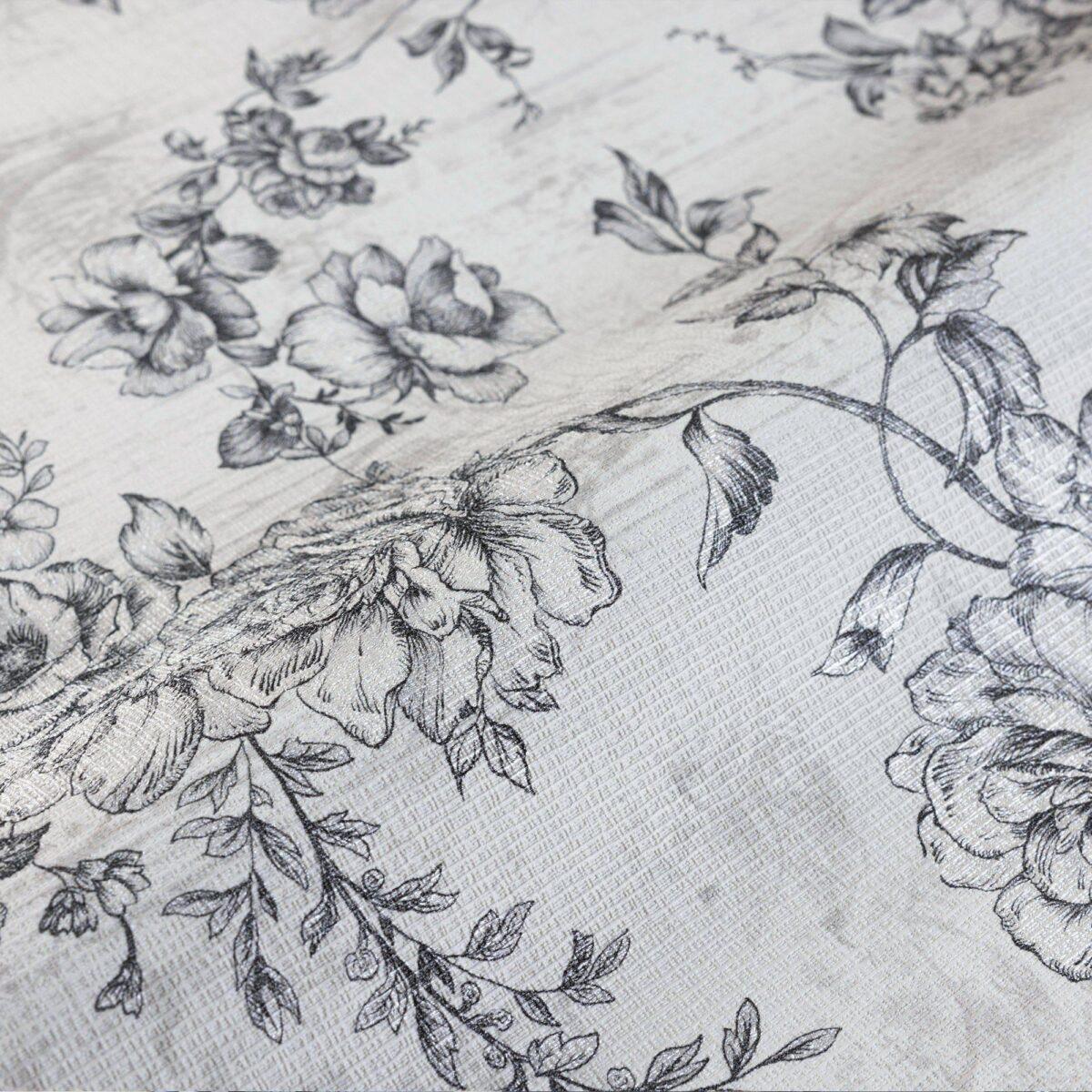 Floral Pattern Trend Wallpaper Black White Code 9914-1 - Image 4