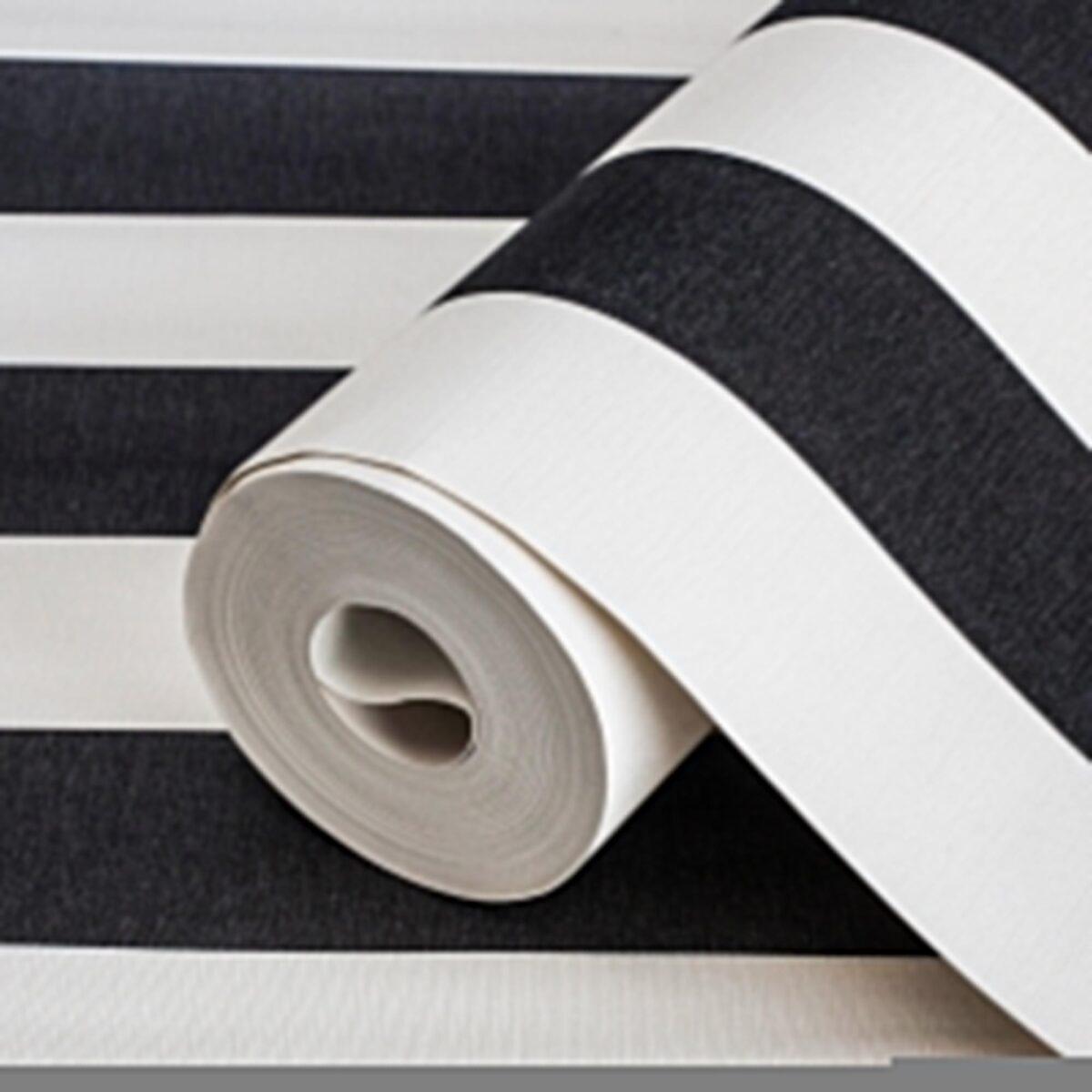 Striped Wallpaper Black Code 3704-8 - Image 1