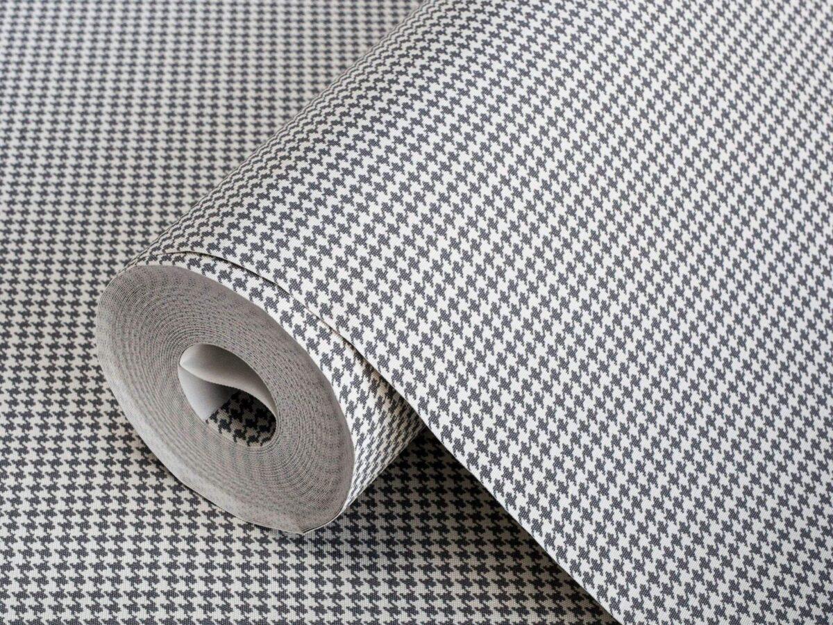 Plain Fine Textile Texture Pattern Wallpaper Gray Code 3718-4 - Image 1