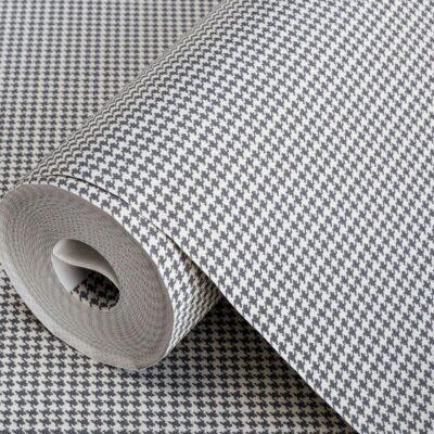 Plain Fine Textile Texture Pattern Wallpaper Gray Code 3718-4
