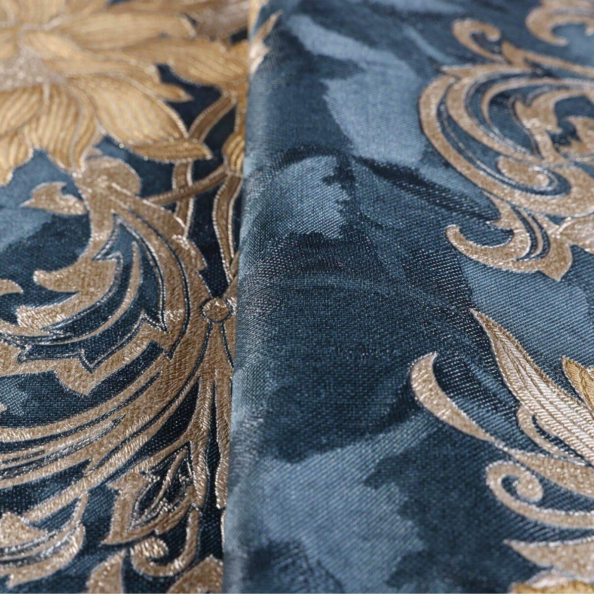 Floral detailed Rococo damask pattern wallpaper Green Code 7805-4 - Image 4