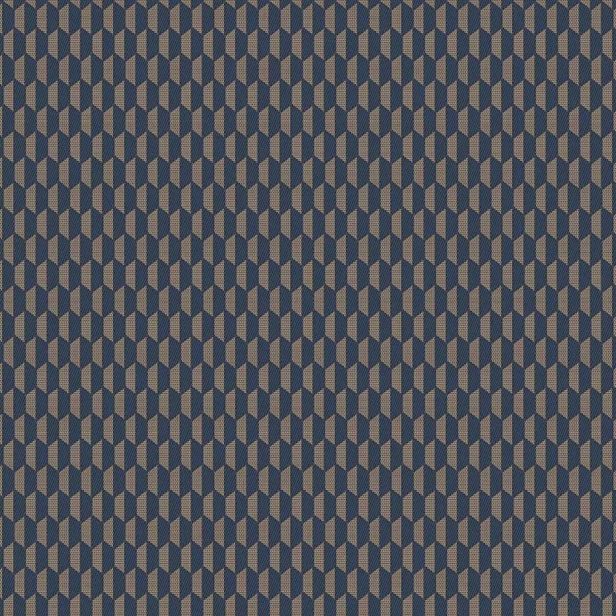 Hexagon Geometric Design Wallpaper Blue Cream Code 23208-6 - Image 3