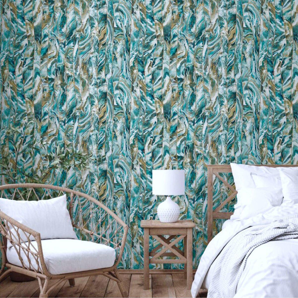 Modern Marble Wallpaper Blue Code 1201-4 - Image 5