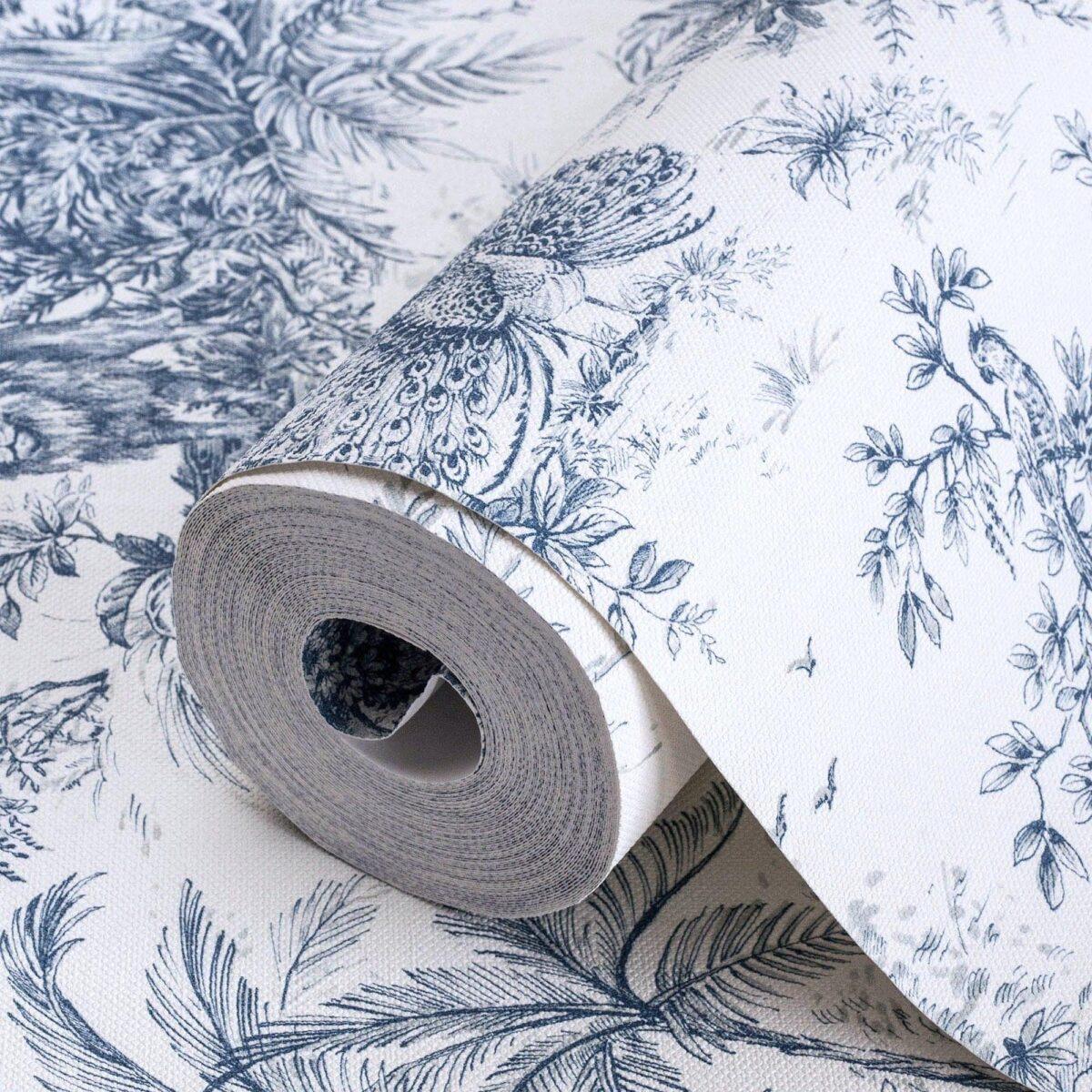 Wallpaper with Interesting Texture and Colours, Blue Code 9909-2 - Image 1