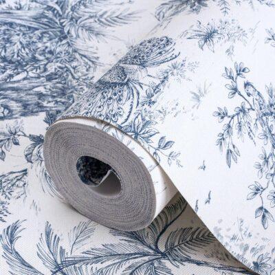 Wallpaper with Interesting Texture and Colours, Blue Code 9909-2