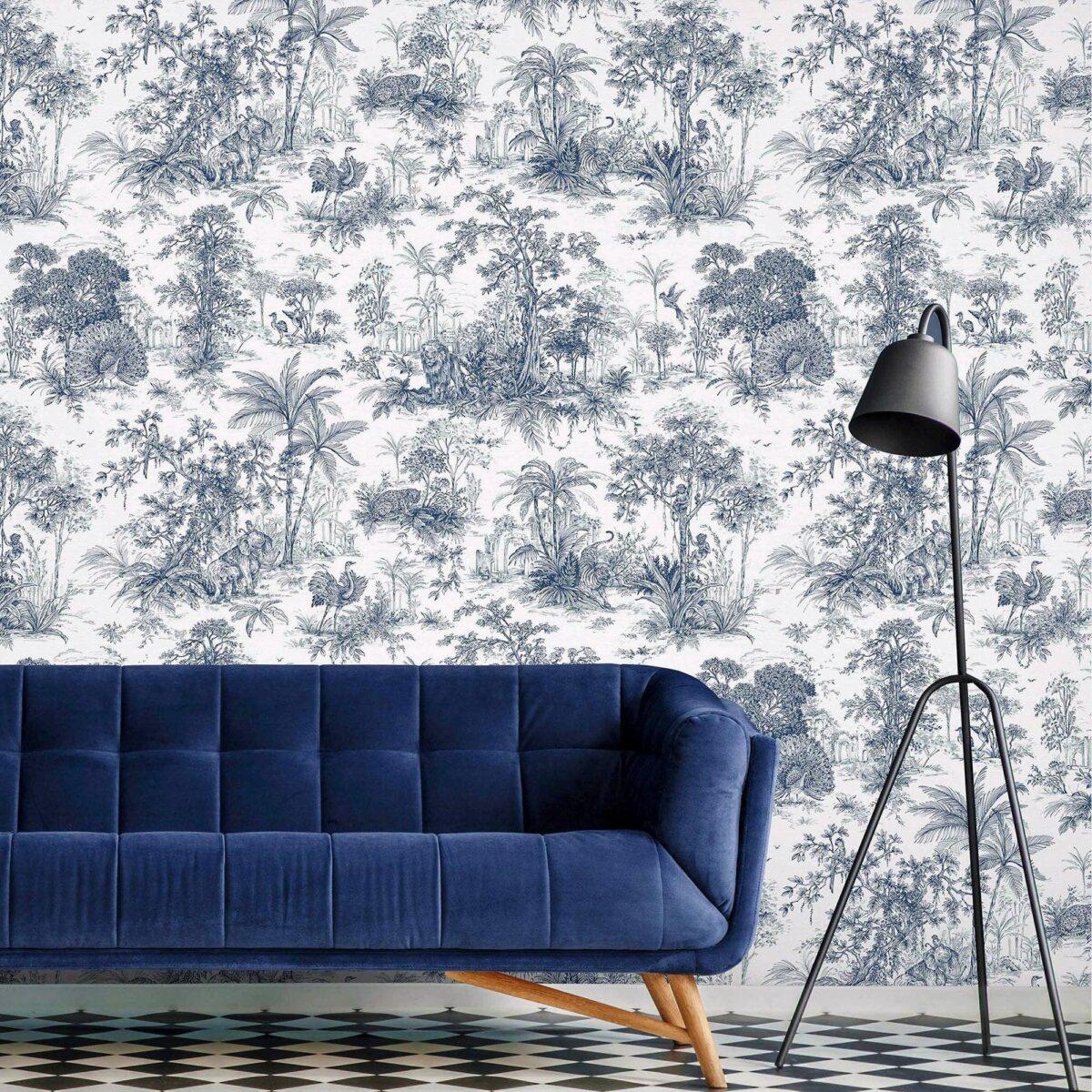 Wallpaper with Interesting Texture and Colours, Blue Code 9909-2 - Image 6