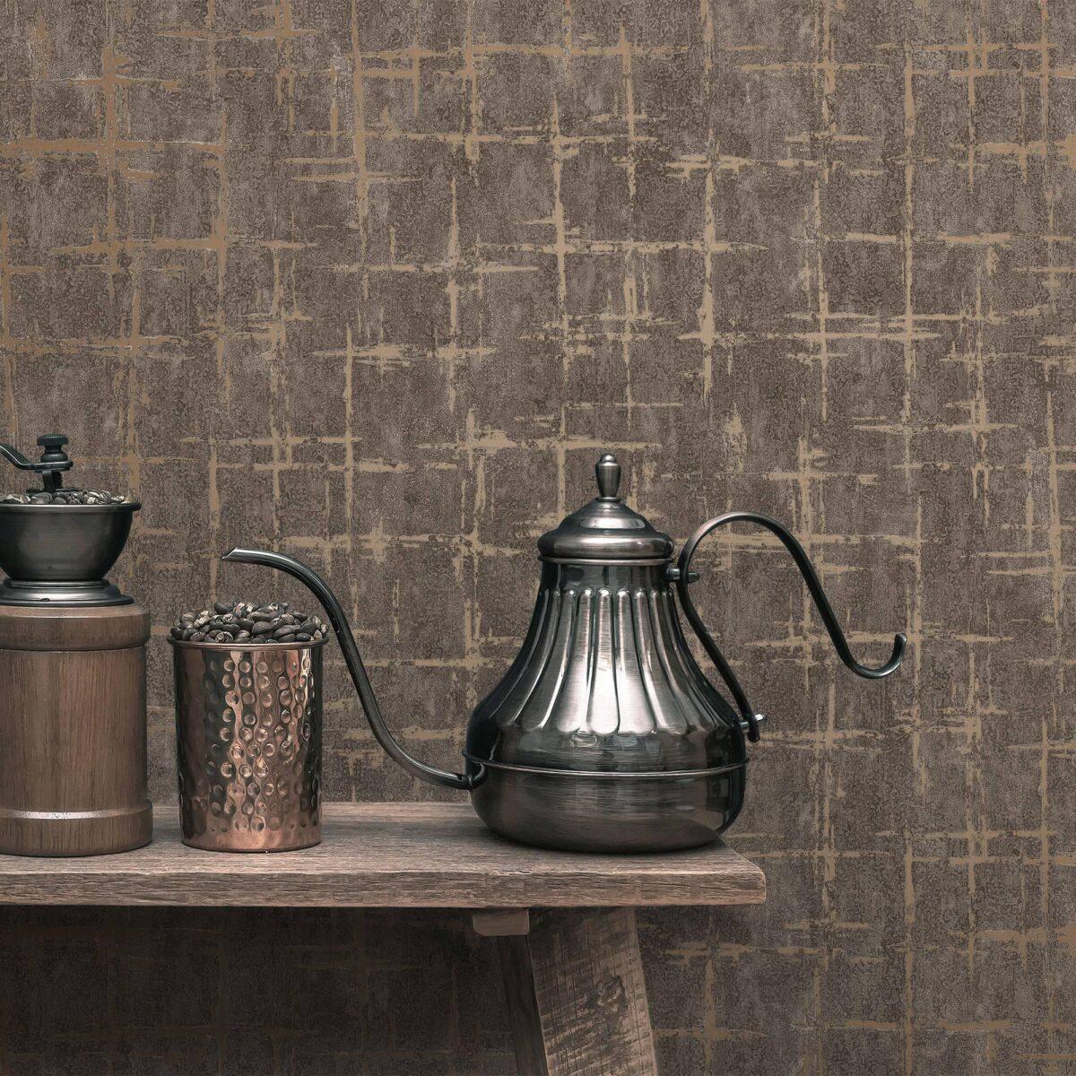 Texture and scratches modern pattern wallpaper Brown Code 7813-5 - Image 2