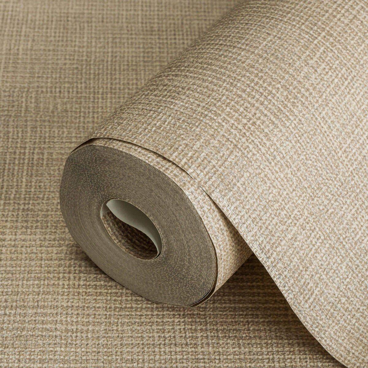 Rough Wool Tweed Texture Inspired Wallpaper Brown Code 3712-4 - Image 1