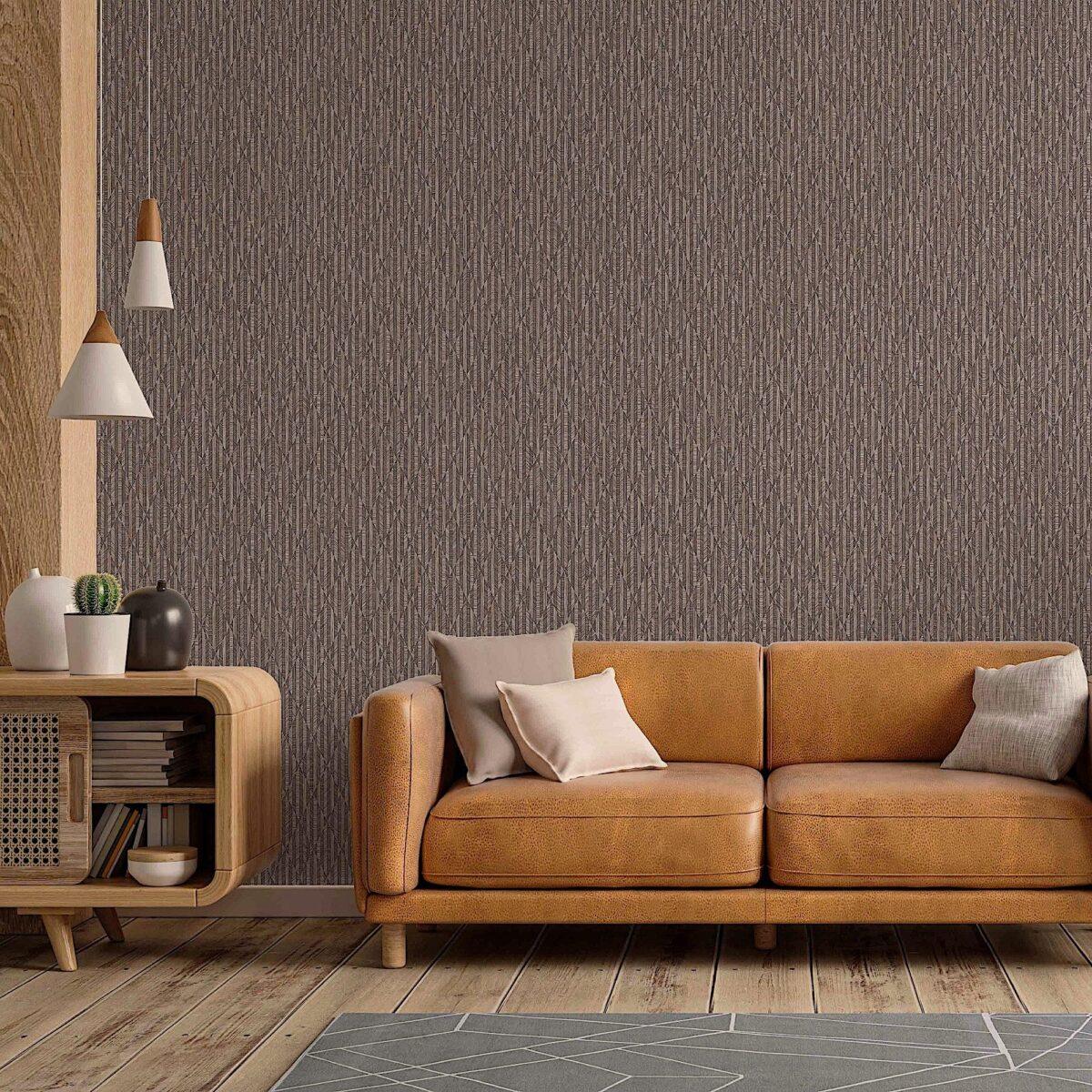 Striped Geometric Design Wallpaper Light Maroon Code 23205-5 - Image 5