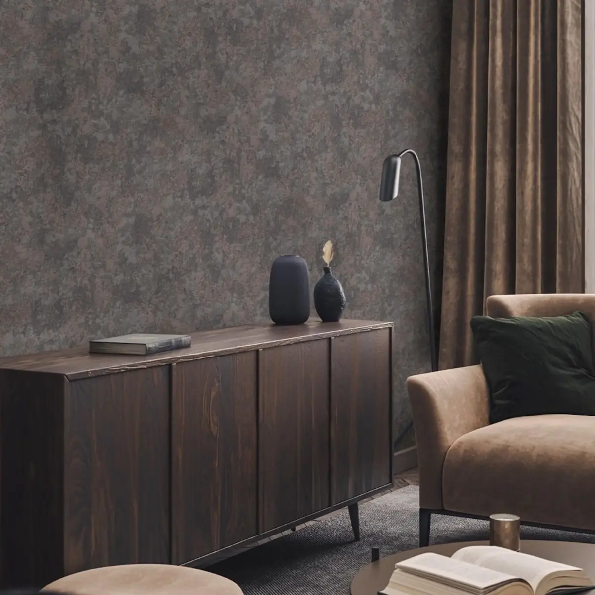 Colorful Plain Wallpaper Brown Code 1513-5 - Image 2