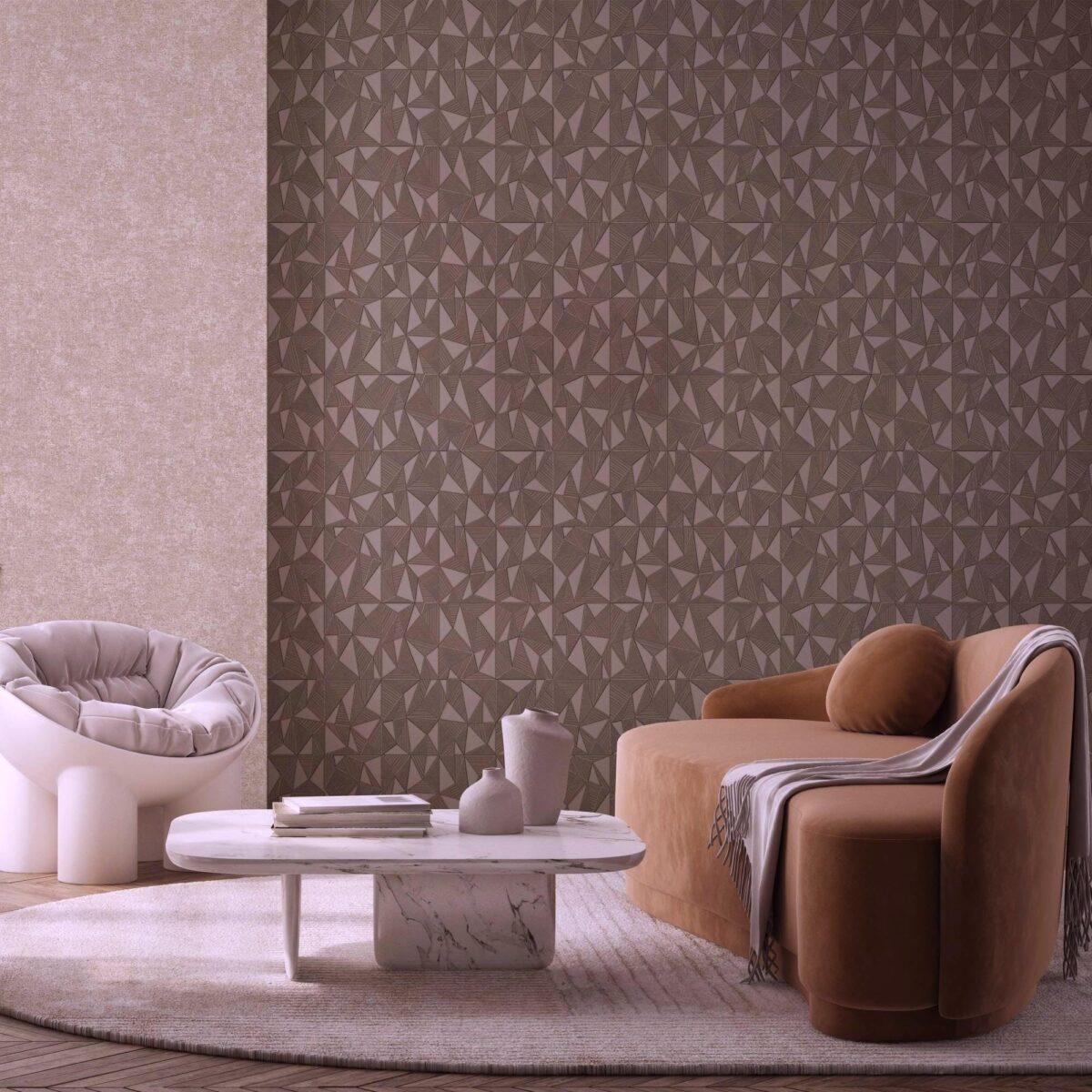 Geometric Modern Design Wallpaper Brown Code 23204-4 - Image 2