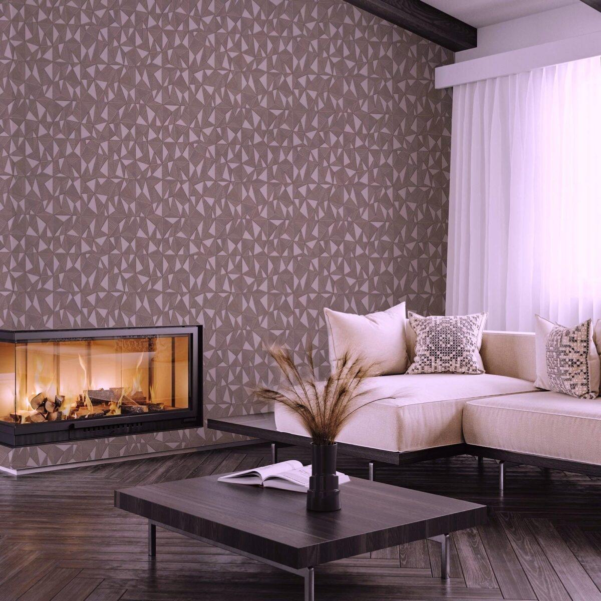 Geometric Modern Design Wallpaper Brown Code 23204-4 - Image 4