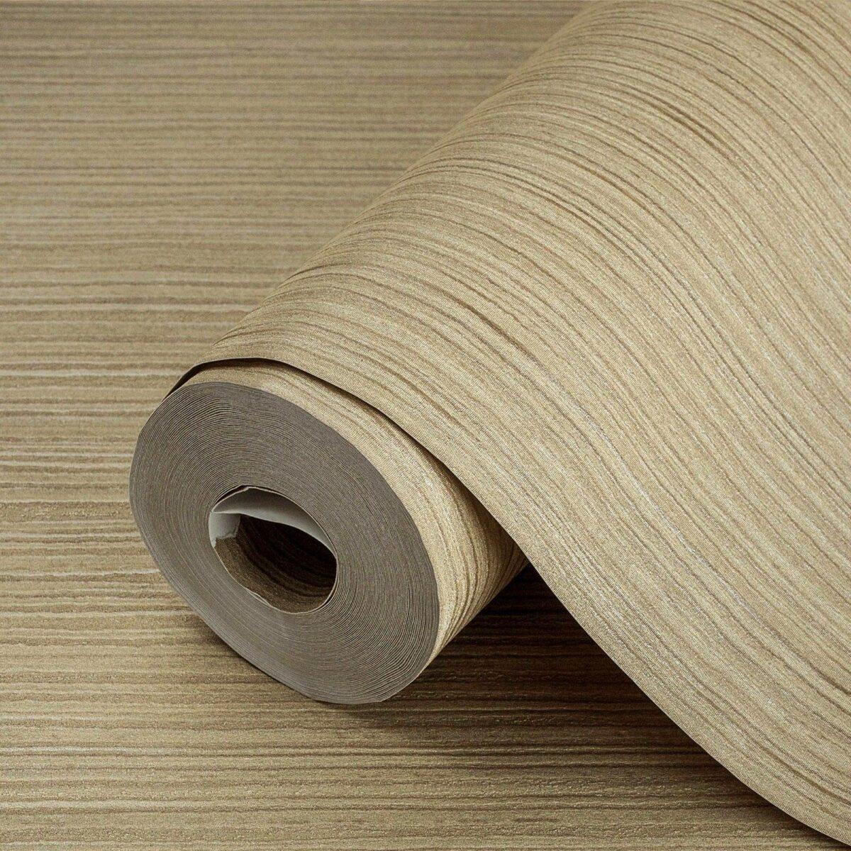 Striped Plain Wallpaper Pure Brown Code 9904-5 - Image 1