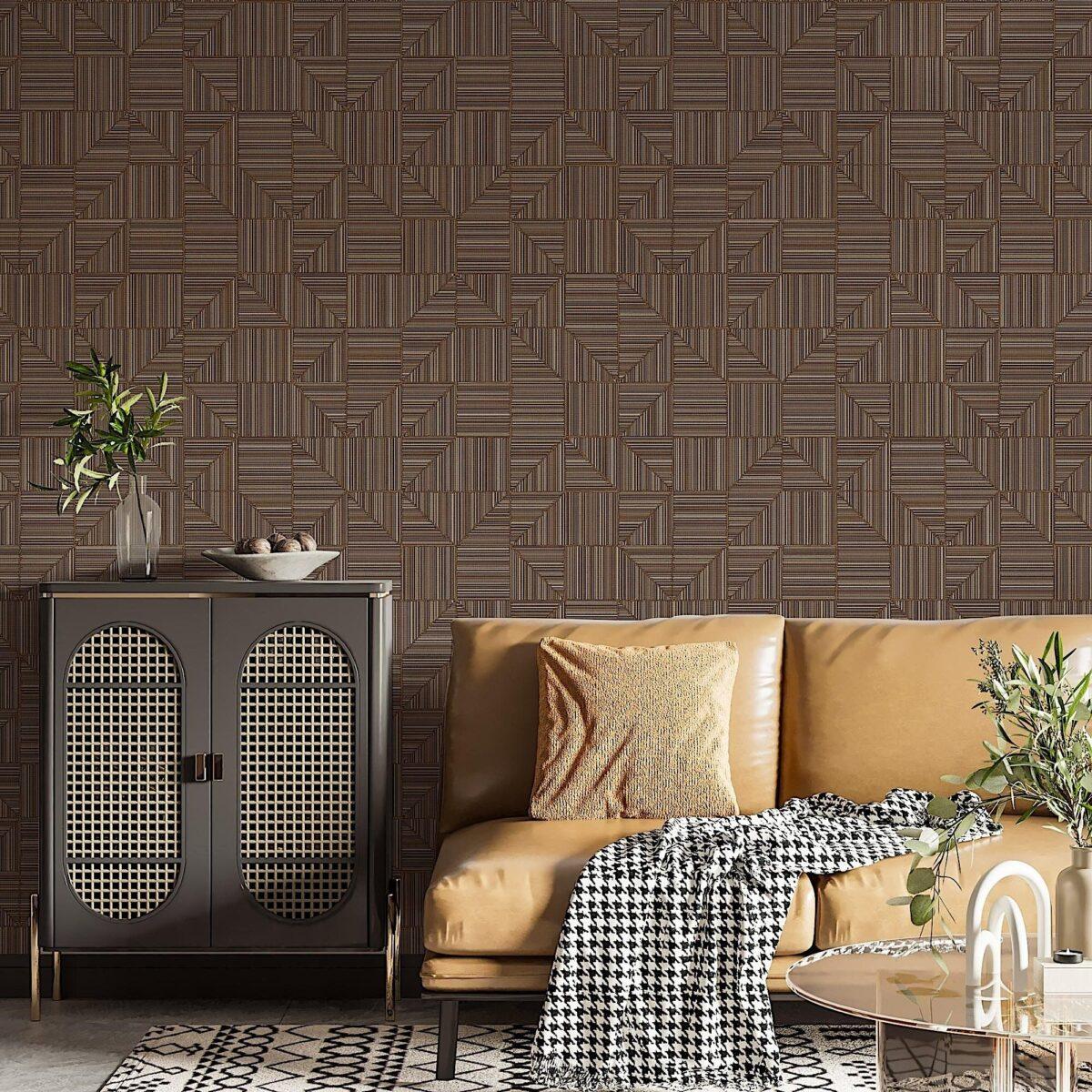 Geometric Modern Design Wallpaper Brown Code 23209-6 - Image 4