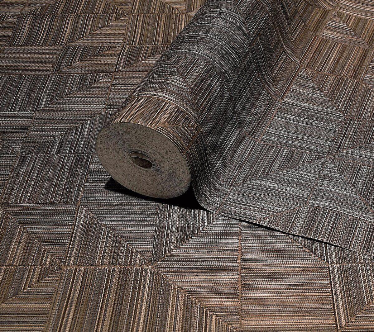 Geometric Modern Design Wallpaper Brown Code 23209-6 - Image 1
