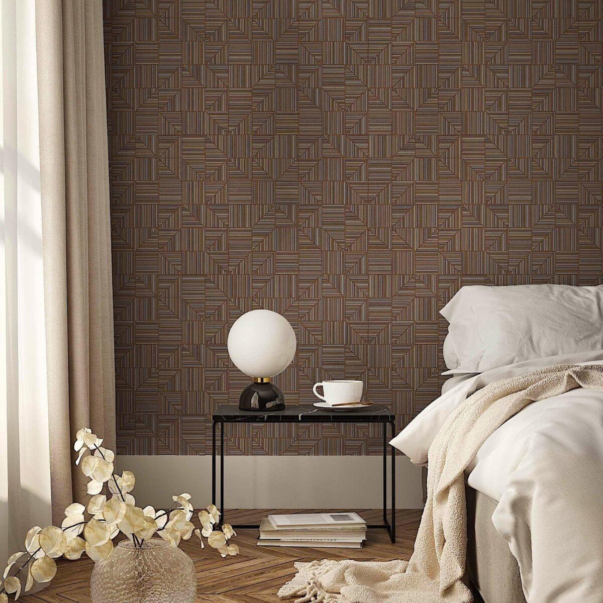 Geometric Modern Design Wallpaper Brown Code 23209-6 - Image 5