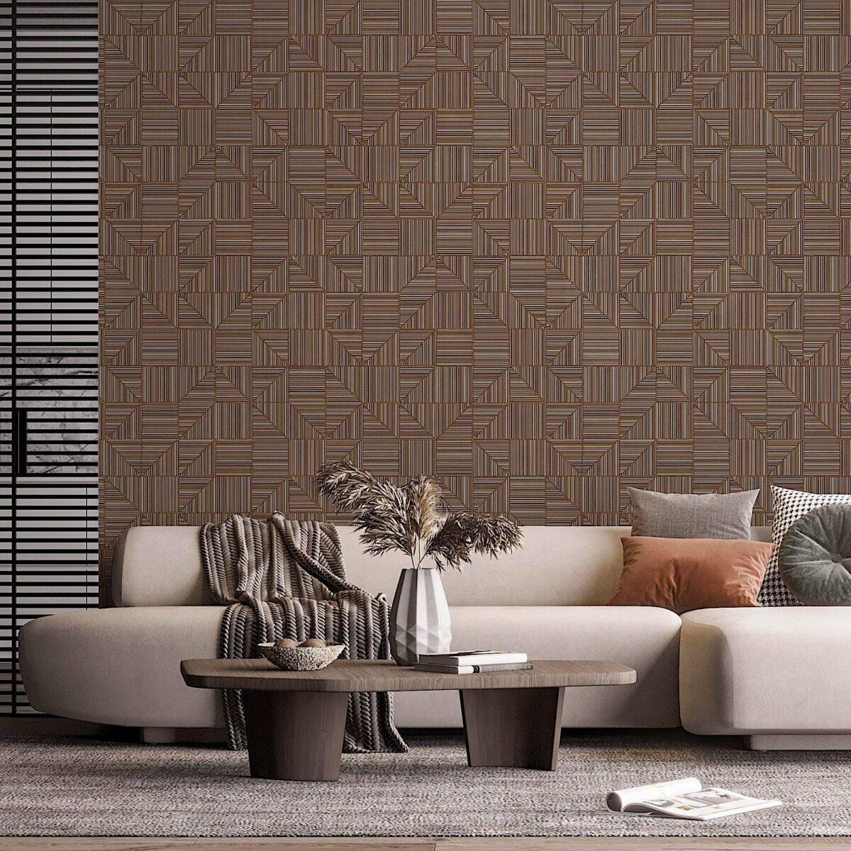 Geometric Modern Design Wallpaper Brown Code 23209-6 - Image 6