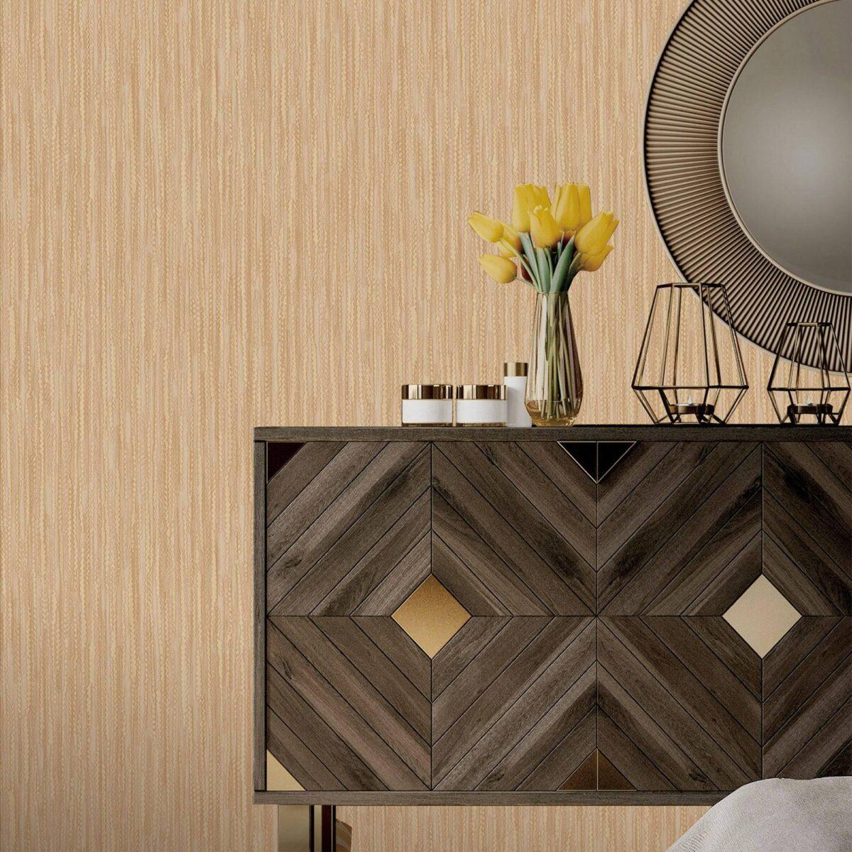 Classic Style Plain Wallpaper Brown Code 9910-5 - Image 2