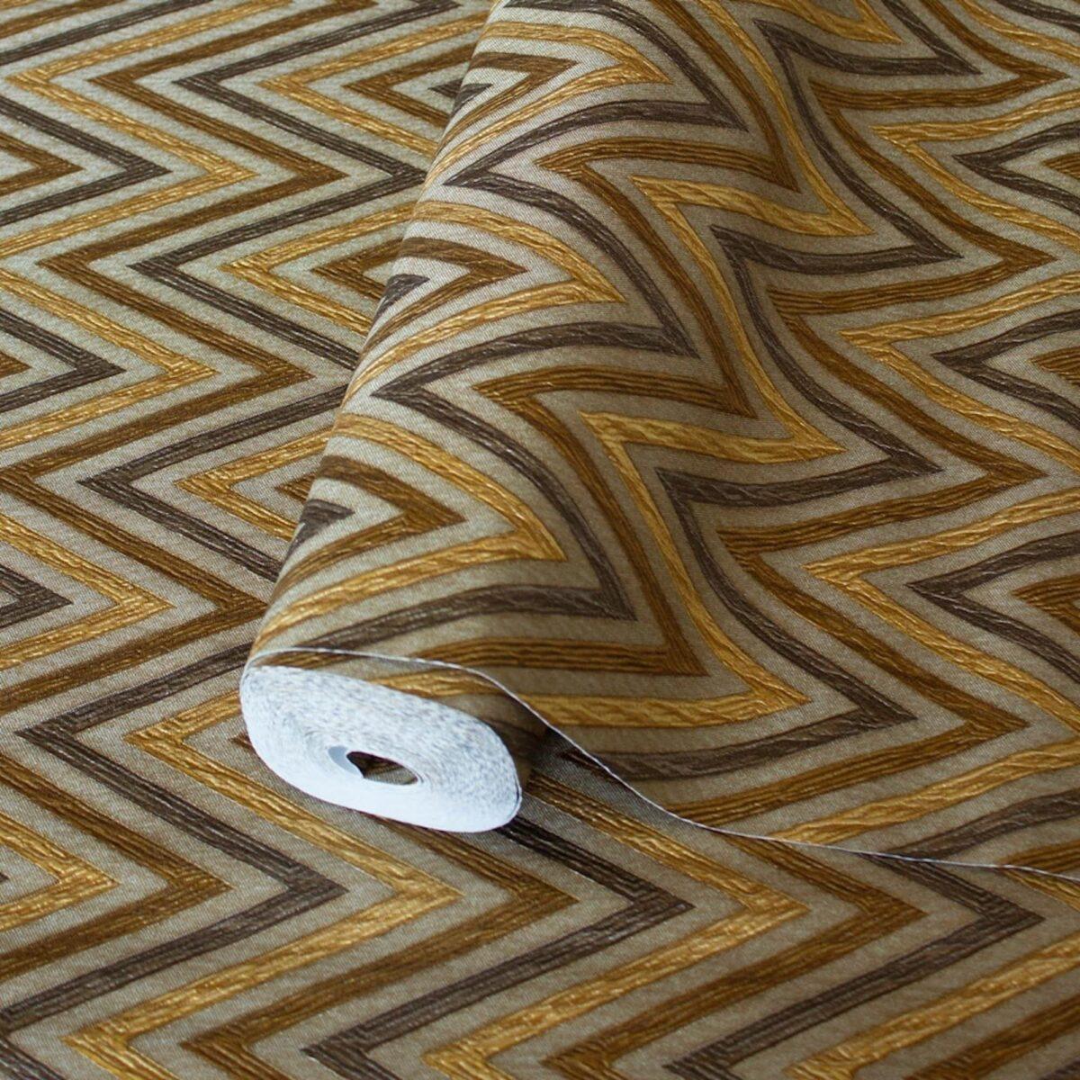 Modern Geometric Wallpaper Brown Code 1509-4 - Image 1