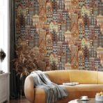 Amsterdam Houses Modern Design Wallpaper Brown Code 23115-3 - Image 2