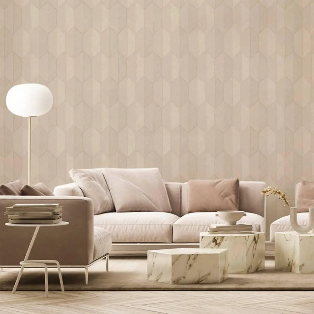 Modern Geometric Wallpaper Cream Code 1501-3 - Image 6