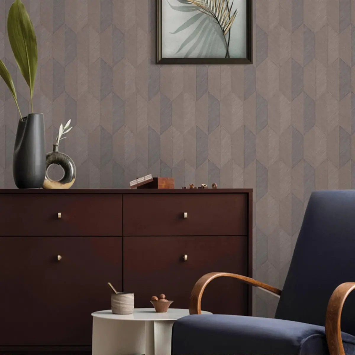 Modern Geometric Wallpaper Brown Code 1501-5 - Image 2
