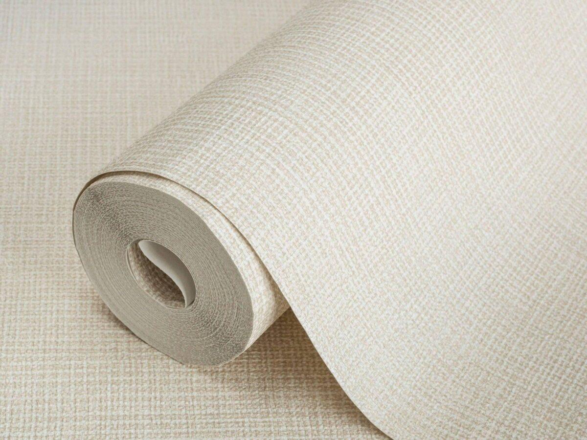 Rough Wool Tweed Texture Inspired Wallpaper Cream Code 3712-1 - Image 1