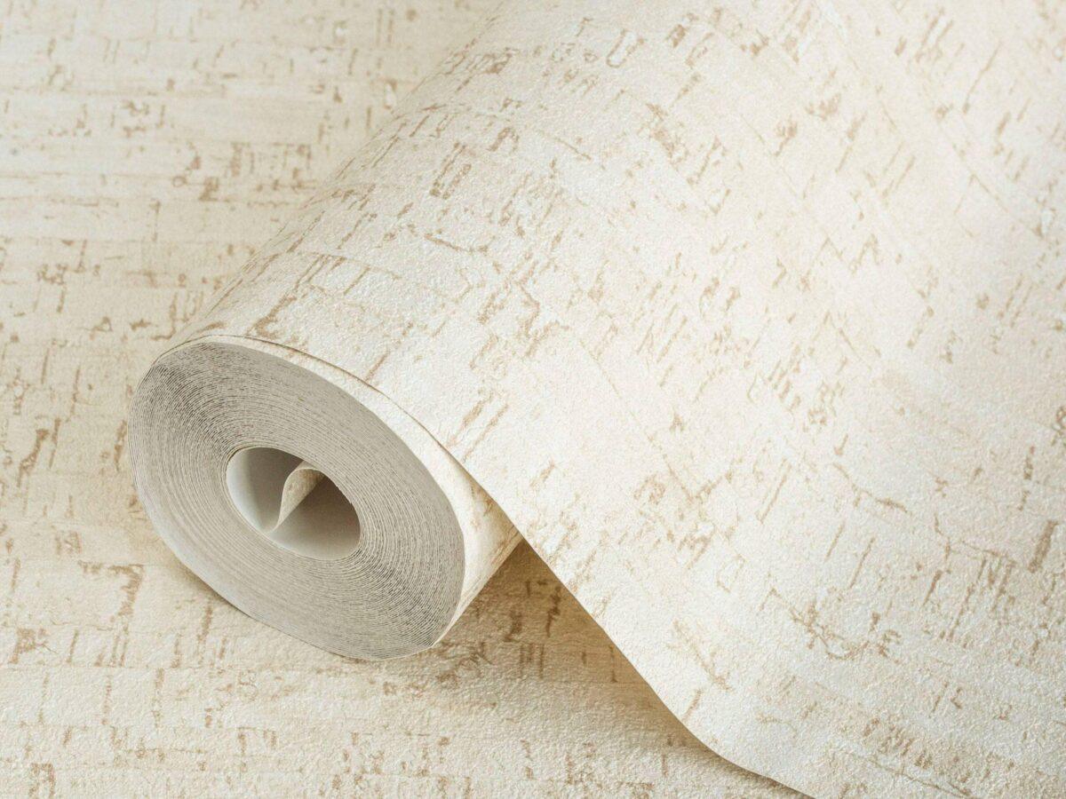 Cork Texture Inspired Modern Wallpaper Cream Code 3709-1 - Image 1