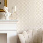 Hexagon Geometric Design Wallpaper Light Cream Code - 23208-2 - Image 2