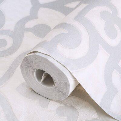 Bold neoclassical damask ornament wallpaper Cream Code 7810-1