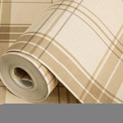 Burberry Textile Inspiration Checkered Pattern Wallpaper Beige Code 3714-2