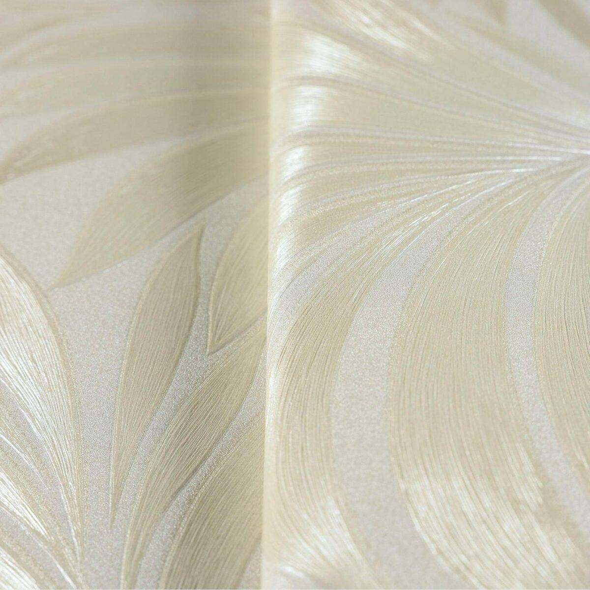 Tropical stylized leaves pattern wallpaper Cream Code 7812-2 - Image 3