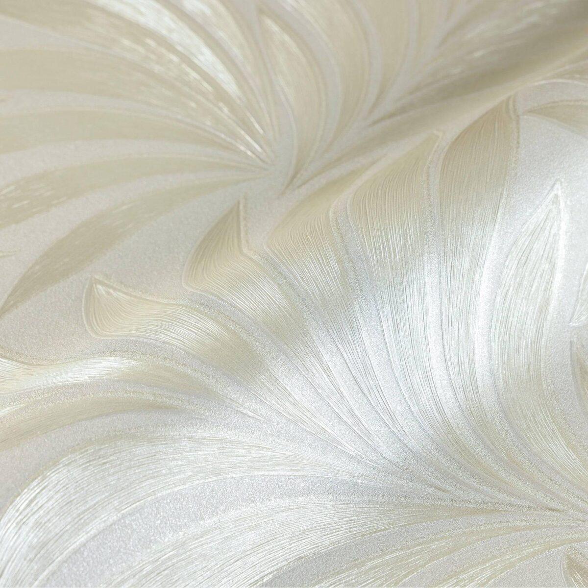 Tropical stylized leaves pattern wallpaper Cream Code 7812-2 - Image 4