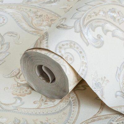 Shawl Pattern Wallpaper Cream Code 9903-1