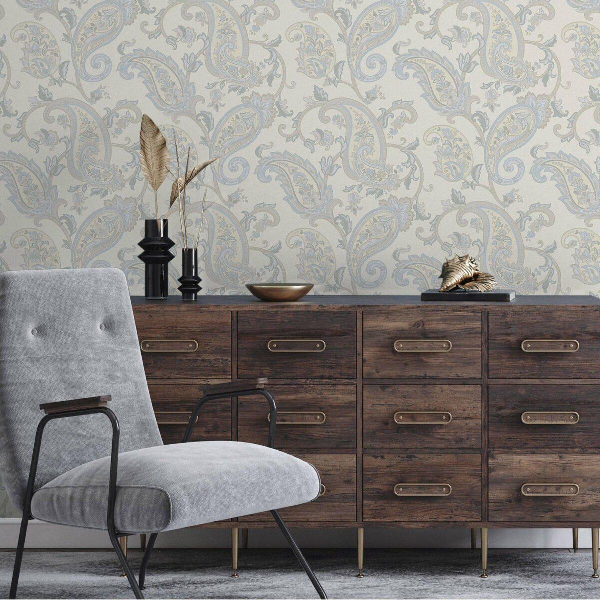 Shawl Pattern Wallpaper Cream Code 9903-1 - Image 6
