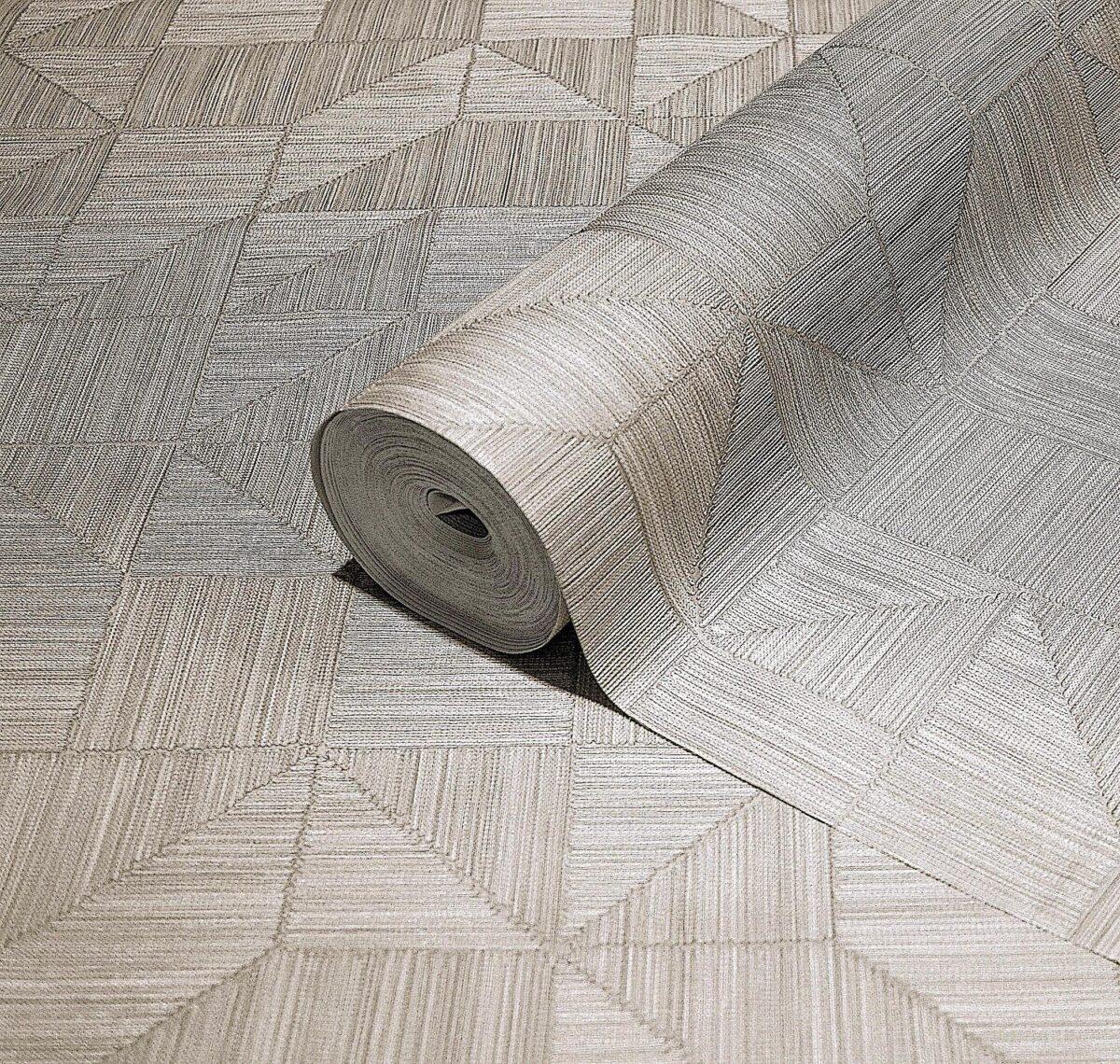 Geometric Modern Design Wallpaper Cream Code 23209-2 - Image 1
