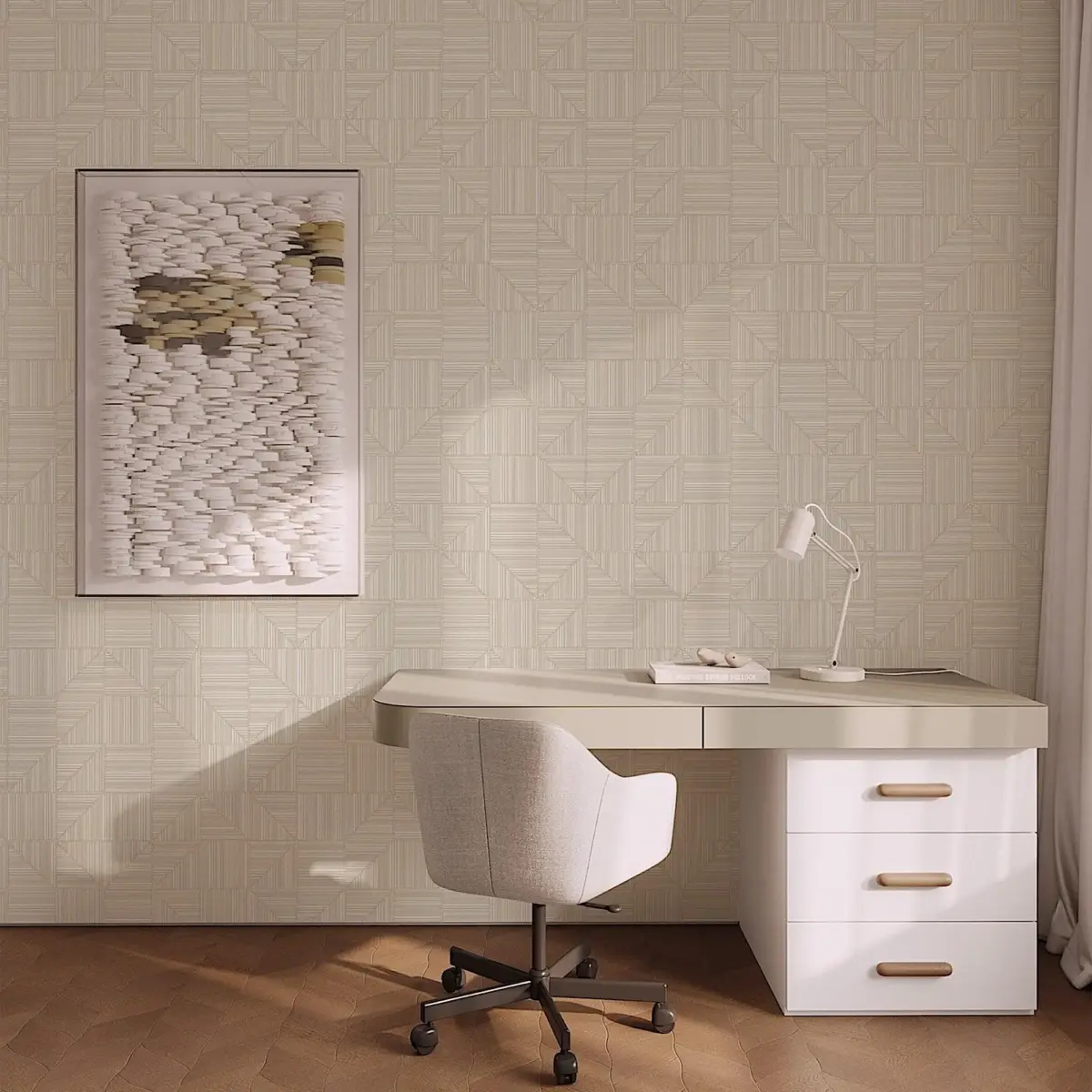 Geometric Modern Design Wallpaper Cream Code 23209-2 - Image 5